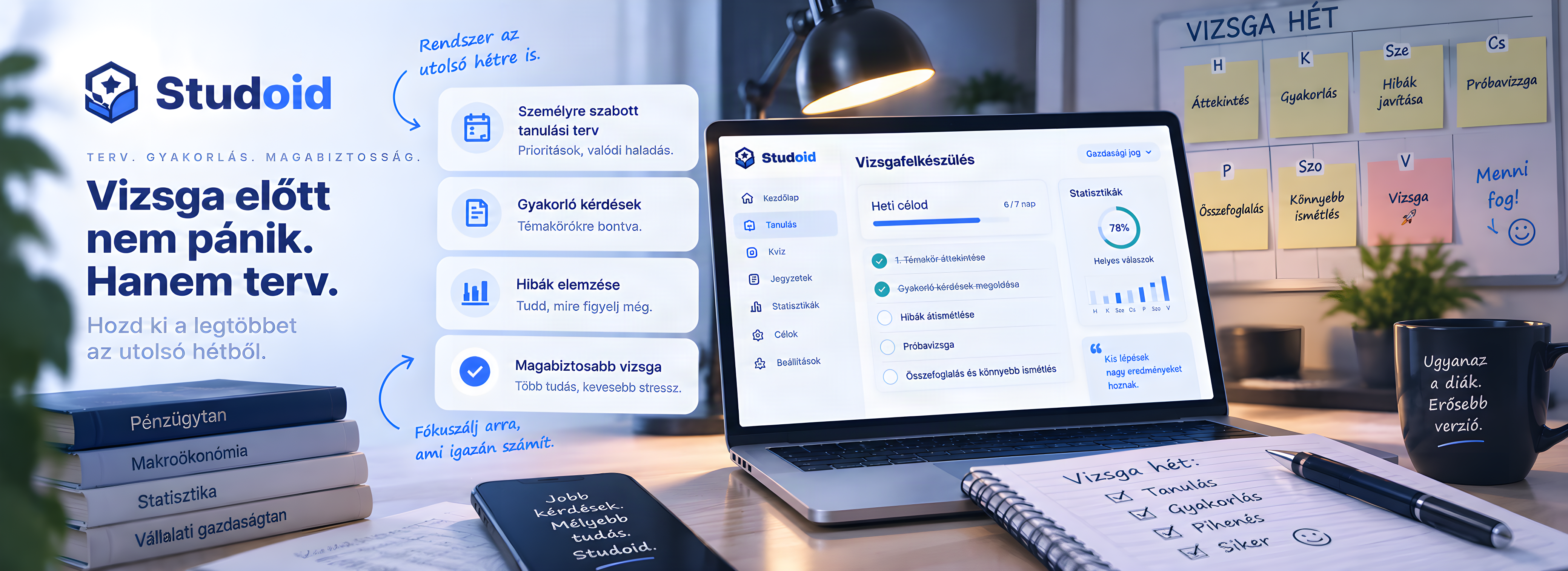 Hogyan érdemes felépíteni a vizsga előtti utolsó hetet?