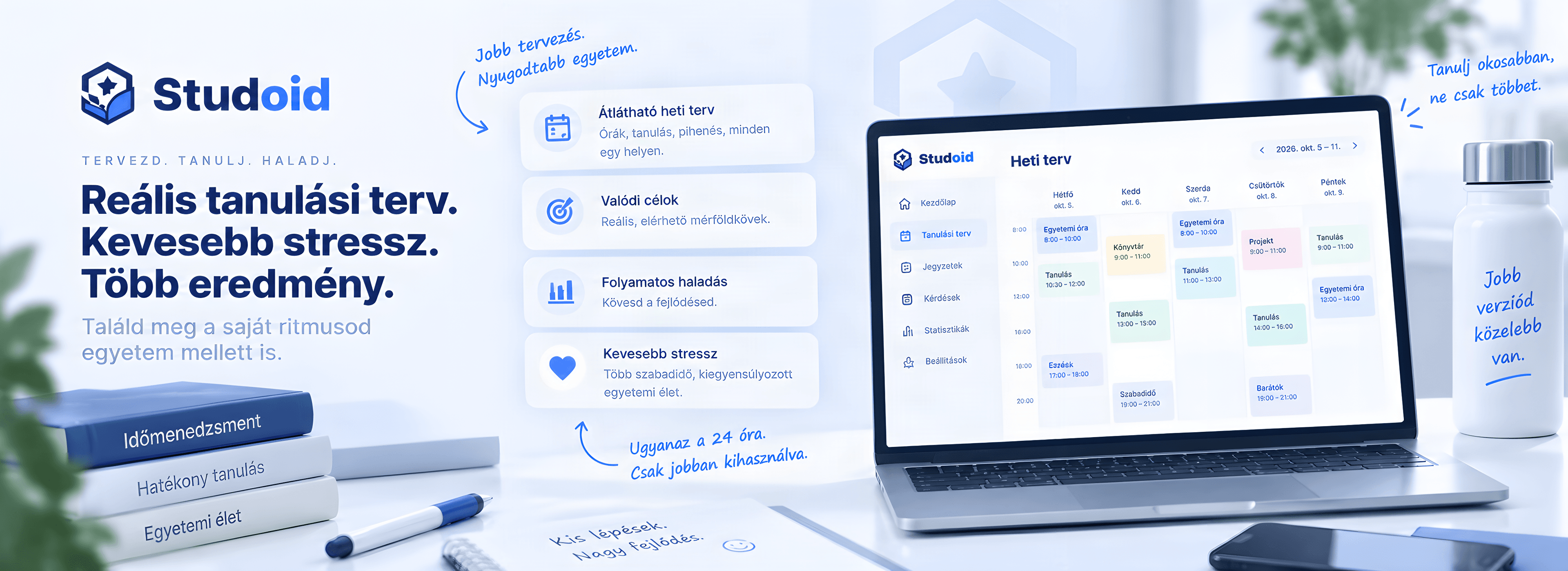 Hogyan készíts reális tanulási tervet egyetem mellett?